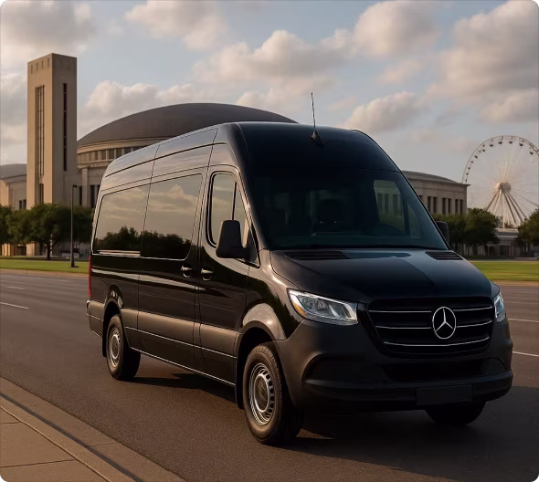 ## Just Landed? Our Airport Sprinter Van Service in Dallas, TX Has You Covered
Flying into Dallas, TX? Don’t wait in long taxi lines or deal with the chaos. Bookinglane’s airport Sprinter Van service offers a smooth, private experience from the moment you land.
Your driver will greet you inside the terminal, assist with your luggage, and escort you to your waiting Sprinter Van. No delays, no confusion—just a clean, spacious ride to your destination.
Whether you’re flying solo or arriving with a group, our airport Sprinter Vans in Dallas, TX make your arrival stress-free.