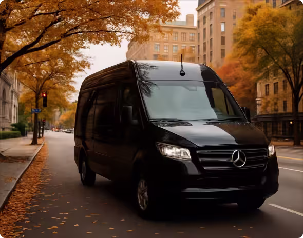 ## Executive Sprinter Van Service for Corporate Travel in Miami, FL
Doing business in Miami, FL? You need transportation that’s punctual, comfortable, and stress-free. Bookinglane’s executive Sprinter Van service is built for corporate travelers who value efficiency and space.
Our professional drivers show up early, dress sharp, and know how to get you to meetings on time. With spacious seating and onboard privacy, you can take calls, finish tasks, or simply unwind during the ride.
From team pickups to VIP transfers, our Sprinter Van service in Miami, FL keeps your day on track and your schedule smooth.