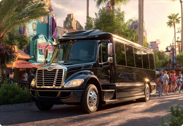 ## Theme Parks, Events & Corporate Travel

While Disney World, Universal Studios, and SeaWorld top many visitors’ lists, Orlando is also a hub for business meetings, golf outings, and educational trips. A charter bus is the perfect solution for getting attendees from hotels to venues, transporting teams to the ESPN Wide World of Sports Complex, or ensuring seamless airport transfers from MCO.

Bookinglane’s professional drivers are familiar with Orlando’s layout and traffic patterns, ensuring timely arrivals across Lake Nona, International Drive, Downtown Orlando, and beyond. Wherever you're headed, we'll make sure your group travels together, on time, and in comfort.