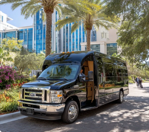 ## Charter Bus Rentals in Orlando

Orlando may be world-famous for its theme parks, but there’s much more to this Florida city than roller coasters and fireworks. From business conventions to nightlife, school trips to family reunions, Orlando brings people together for all kinds of group experiences. Charter bus rentals in Orlando are a safe, comfortable, and stress-free way to move your group from one destination to the next. Bookinglane makes it easy to travel together—whether you’re heading to Disney for the day, organizing transportation for a company retreat, or planning an event near Lake Eola.

Instead of splitting up into rideshares or relying on unpredictable public transit, Bookinglane offers private charter buses that keep your group on schedule, together, and comfortable throughout the journey.

A clean, air-conditioned bus arrives curbside under the Florida sun. A professional driver greets each passenger with a warm welcome and ensures luggage is safely packed away before departure.