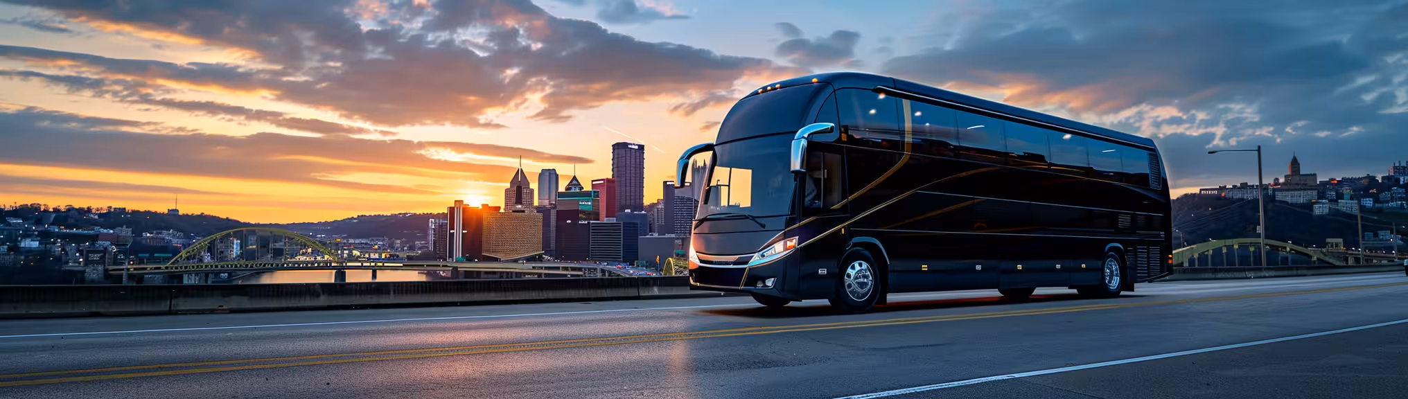 ## Charter Bus Service for NFL Draft – Effortless Travel for Large Groups

Our charter bus fleet provides large-scale group transportation solutions for the NFL Draft in Pittsburgh, accommodating everything from intimate gatherings to major corporate delegations.

* **Mini Coach — up to 28 passengers**  
Comfortable coach-style seating with ample legroom, overhead storage, and climate control. Ideal for hotel-to-venue shuttles, multi-property pickups, and corporate hospitality programs that demand punctual, professional service.
* **Mid-Size Motorcoach — up to 35 passengers**  
Enhanced amenities including an onboard restroom, premium audio-visual systems for watching draft coverage in transit, and spacious luggage bays for groups arriving from Pittsburgh International Airport or departing right after the final pick. A great fit for large corporate groups, media contingents, or fan clubs traveling from surrounding cities.
* **Full-Size Executive Coach — up to 56 passengers**  
Our flagship charter option features premium leather seating with extra legroom, individual climate controls, power outlets at every seat, and WiFi connectivity for streaming draft coverage. Our professional drivers have comprehensive knowledge of vehicle height restrictions, designated bus routes, and approved staging areas near the NFL Draft Theater and fan experience zones.
* **Limo-Style Bus — up to 50 passengers**
Nightclub-inspired interiors with premium leather lounge seating, state-of-the-art sound systems, dynamic lighting, and entertainment amenities that let the NFL Draft experience begin the moment your group boards. Especially popular with fan groups, fraternity and sorority organizations, and corporate teams looking to build excitement during transit.

Charter bus service eliminates the complexity of coordinating multiple vehicles, keeps your entire group on the same schedule, and provides a central meeting point that simplifies communication all weekend. Elevated seating offers unobstructed views of Pittsburgh's Point State Park, the confluence of three rivers, and the dramatic city skyline.