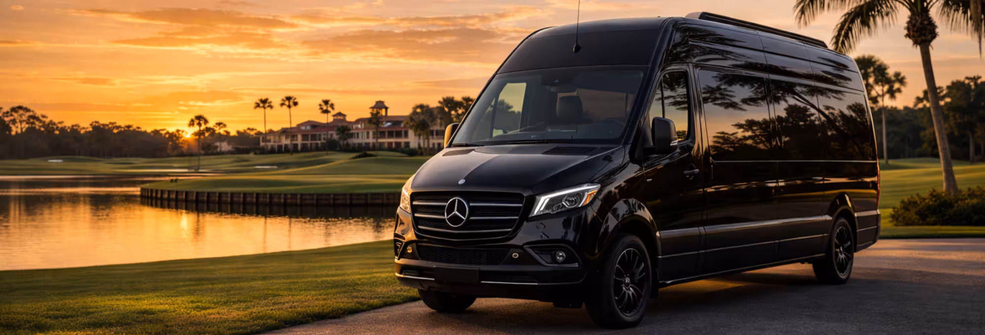 ## Sprinter Van Service for The Players Championship 2026 at TPC Sawgrass – Travel Together in Comfort

Bookinglane's Sprinter Van Service for The Players Championship 2026 at TPC Sawgrass is ideal for groups who want to arrive together, travel in comfort, and move efficiently between the course, hospitality venues, and accommodations spread across the Ponte Vedra Beach and Jacksonville area. Whether you are a corporate hospitality group entertaining clients across multiple days of competition, a group of avid golf fans making the trip for the weekend, or a media crew covering the week's events from the practice rounds through Sunday's final, the Sprinter Van keeps your group unified and on schedule throughout the week.

Three distinct Sprinter Van configurations are available, each designed to meet a different set of needs while maintaining premium standards of comfort and professionalism. The **Executive-Style Sprinter Van** accommodates up to 12 passengers, with select configurations up to 14 passengers, and features premium leather seating, climate control, and a refined interior — ideal for corporate delegations and VIP guests who expect a polished travel experience from the moment they leave their hotel to the moment they arrive at the 17th-hole island green. The **Shuttle-Style Sprinter Van**, also accommodating up to 12 passengers with select options up to 14 passengers, is the practical choice for groups attending multiple sessions across the week, requiring reliable, comfortable transfers between hotels, the course, and the entertainment districts along the First Coast. The **Limo-Style Sprinter Van** accommodates up to 12 passengers, with select configurations up to 14 passengers, and combines the spacious interior of a Sprinter platform with limousine-inspired finishes — ambient lighting, premium upholstery, and an atmosphere that sets the tone for an exceptional week of professional golf.

All Sprinter Van bookings include a professional, licensed chauffeur who is familiar with the Jacksonville area road network, event-week access roads around TPC Sawgrass, and the optimal approaches to the venue. Your chauffeur manages all logistics — road closures, golf-weekend traffic on A1A and US-1, and restricted drop-off zones — ensuring your group is delivered as close to the entrance as permitted, on time and without stress.

Bookinglane provides curbside pickups from all major airports serving the Jacksonville area, including Jacksonville International Airport (JAX) and St. Augustine-St. Johns County Airport (UST). From there, your chauffeur can take your group to hotels in Ponte Vedra Beach, Jacksonville Beach, downtown Jacksonville, or any private accommodation in the region, with custom itineraries that include dining stops, beachfront visits, or sightseeing along the way. Early reservations are strongly recommended — Sprinter Van availability becomes limited as The Players Championship week approaches, particularly for multi-day bookings.