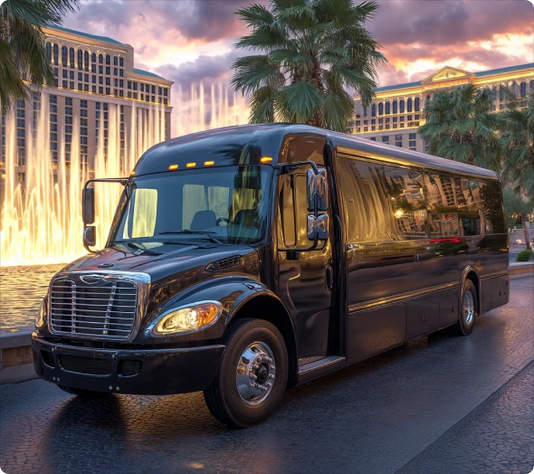 ## Rent a Charter Bus in Las Vegas

Las Vegas is a city where every moment counts—from dazzling entertainment to high-profile trade shows. Whether you're attending a convention at the Las Vegas Convention Center, planning a group excursion to the Grand Canyon, or hosting a team event on the Strip, charter bus rentals in Las Vegas offer a reliable, stylish, and stress-free way to get around.

Bookinglane streamlines group transportation with modern, comfortable vehicles operated by our professional partner network. Skip the hassle of rideshares, confusing hotel pickups, or keeping large groups on the same schedule. With a private charter bus, your group rides together, stays on time, and enjoys the journey.

A sleek full-size coach pulls up to your hotel. The driver greets your group with a smile, stores the luggage, and welcomes passengers into a clean, climate-controlled vehicle designed for a comfortable ride from start to finish.
