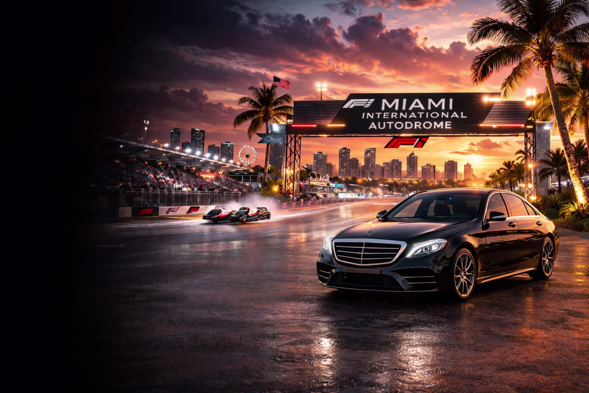 Premium Chauffeur Service for <br class="hidden md:block"/> Formula 1 Miami Grand Prix 2026