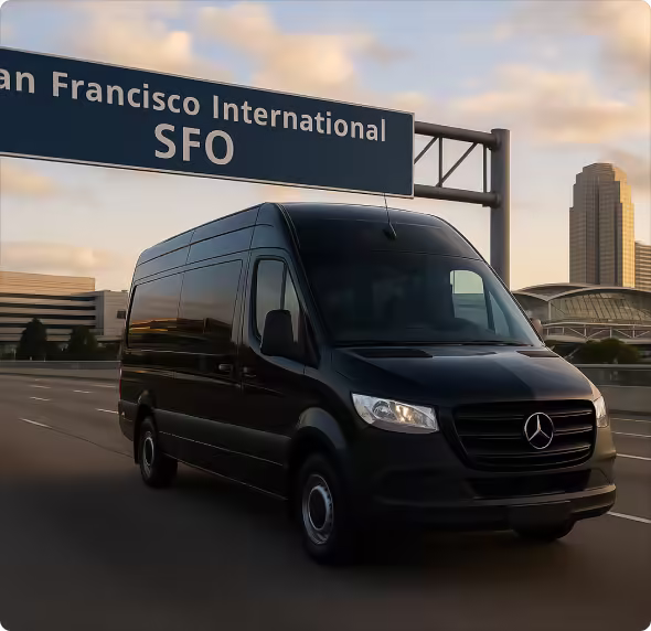 ## Sprinter Van Service in San Francisco, CA Made Easy 

 Getting around San Francisco, CA can be hectic—but Bookinglane’s Sprinter Van service makes it simple. Whether you’re traveling with a group, carrying extra luggage, or need more space to relax, our private vans are here for you. 

 A professional chauffeur will pick you up at your door or the airport, help with your bags, and get you where you need to go—without the hassle of crowds or long waits. 

 With plenty of room, quiet interiors, and a smooth ride, our Sprinter Vans in San Francisco, CA are the perfect choice for families, business groups, and anyone who wants a better way to move around the city.