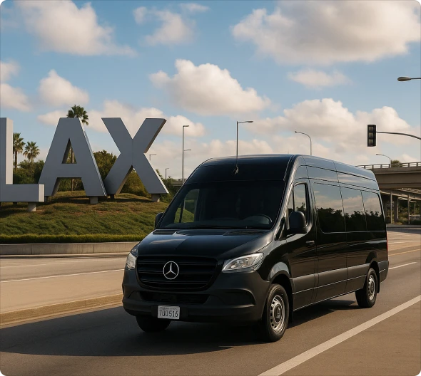## Sprinter Van Service in Los Angeles, CA Made Easy 

 Getting around Los Angeles, CA can be hectic—but Bookinglane’s Sprinter Van service makes it simple. Whether you’re traveling with a group, carrying extra luggage, or need more space to relax, our private vans are here for you. 

 A professional chauffeur will pick you up at your door or the airport, help with your bags, and get you where you need to go—without the hassle of crowds or long waits. 

 With plenty of room, quiet interiors, and a smooth ride, our Sprinter Vans in Los Angeles, CA are the perfect choice for families, business groups, and anyone who wants a better way to move around the city.