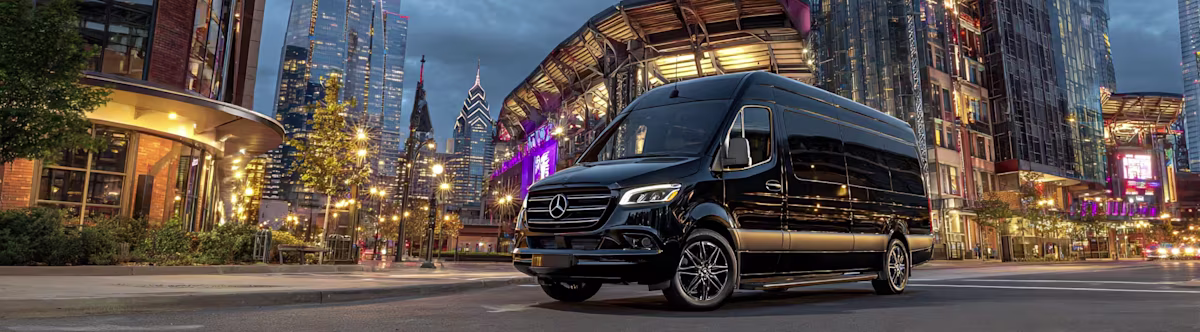 ## Sprinter Van Service for the 2026 MLB All-Star Game in Philadelphia
We offer three distinct configurations to match your needs, each accommodating up to 12 passengers, with select configurations accommodating up to 14: Whether you are organizing a corporate outing, a private group celebration, or a coordinated arrival for family and friends attending the 2026 MLB All-Star Game at Citizens Bank Park, a Sprinter Van provides the ideal combination of capacity, comfort, and style for the occasion. Our Sprinter Van service is available in three distinct configurations, each designed for a different group experience:
**Executive-Style Sprinter Van** — Configured with premium captain's chairs, refined interior finishes, and a professional atmosphere, this option is ideal for business groups, VIP guests, and anyone who prioritizes a polished, first-class travel environment on the way to and from the ballpark.
**Shuttle-Style Sprinter Van** — Designed to maximize seating capacity and ease of boarding, the Shuttle-Style configuration is well-suited for larger groups that need efficient, comfortable transport between hotels, event venues, and Citizens Bank Park throughout the All-Star Week schedule.
**Limo-Style Sprinter Van** — Featuring lounge-style interior seating, ambient lighting, and an elevated celebratory atmosphere, the Limo-Style Sprinter is a popular choice for milestone gatherings, group celebrations, and guests who want to elevate the arrival experience at one of baseball's most prestigious annual events.
All Sprinter Van bookings include professional chauffeur service, and your driver will navigate South Philadelphia traffic to deliver your group as close to the entrance of Citizens Bank Park as permitted. Early reservations are strongly recommended for All-Star Game weekend, as demand for group vehicle options in the Philadelphia area is exceptionally high during this event.