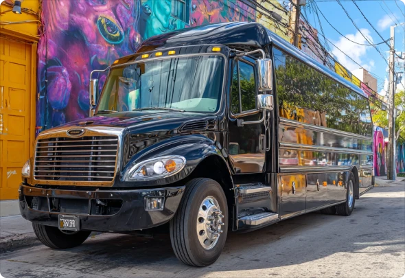 ## Rent a Charter Bus in Miami

Miami is a city that knows how to move—with its vibrant culture, iconic beaches, and colorful Art Deco architecture, it’s a top destination for all types of group events. Charter bus rentals in Miami make group travel easy, comfortable, and stress-free—whether you're heading to a business conference, organizing a cruise port transfer, or celebrating with a group in South Beach.

Bookinglane takes the guesswork out of group logistics. Forget juggling multiple rideshares or coordinating arrivals—we connect you with experienced transportation partners who provide reliable, private service across the city. From Wynwood Walls to Little Havana, your group will ride in comfort and stay on schedule.