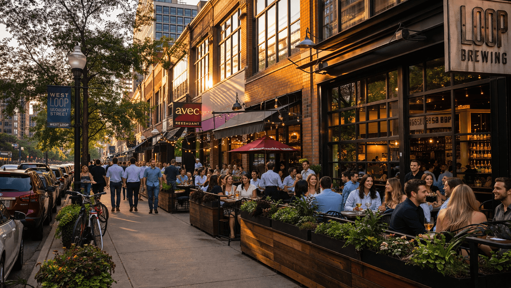 Вечерняя атмосфера на улице Нью-Луп (1)