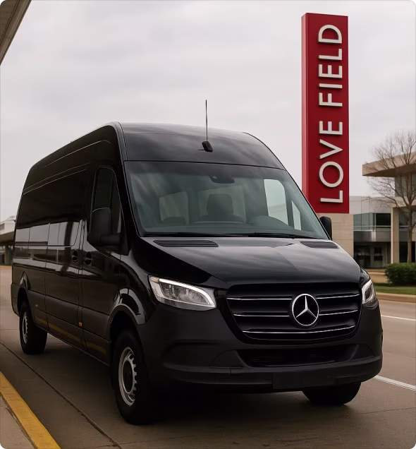 ## Sprinter Van Service in Dallas, TX Made Easy
Getting around Dallas, TX can be hectic—but Bookinglane’s Sprinter Van service makes it simple. Whether you’re traveling with a group, carrying extra luggage, or need more space to relax, our private vans are here for you.
A professional chauffeur will pick you up at your door or the airport, help with your bags, and get you where you need to go—without the hassle of crowds or long waits.
With plenty of room, quiet interiors, and a smooth ride, our Sprinter Vans in Dallas, TX are the perfect choice for families, business groups, and anyone who wants a better way to move around the city.