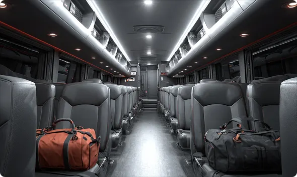 ## We Have a Bus for Every Roster 

 Large group? Small team? Packed with gear or just a couple duffel bags? We’ve got the perfect ride for every lineup. From sleek mid-size shuttles to full-size team travel buses, our fleet of sports team buses can haul players, coaches, equipment, and even your hype squad with room to spare. 

 Inside, you’ll find comfy seats, cool A/C, and optional Wi-Fi (because even athletes need to scroll). Whether you need a team bus rental, a bus sporting event shuttle, or a full-on sports team bus rental for your entire roster, Bookinglane has you covered with a trusted chauffeur.