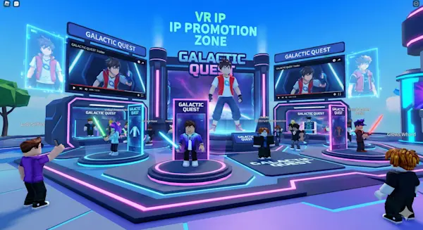 VR空間内のIP宣伝ブースのイメージ
