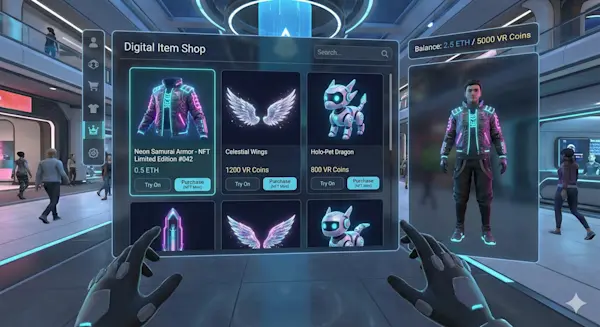 デジタルアイテムショップのUI例