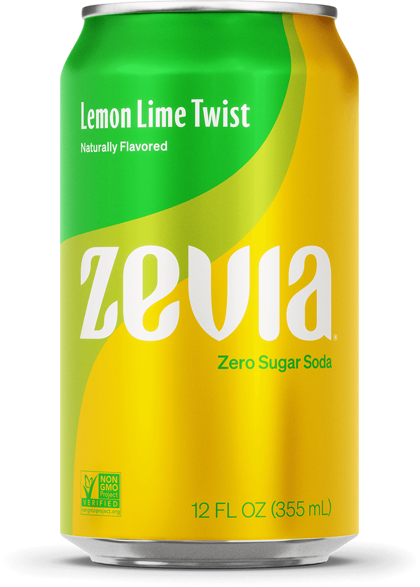 Lemon Lime Twist Zevia Soda Natural Zero Sugar, Zero Calorie Soda
