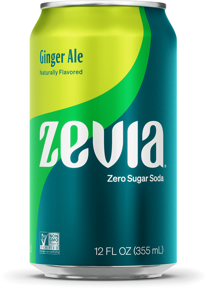 Ginger Ale Zevia Soda Natural Zero Sugar Zero Calorie Soda
