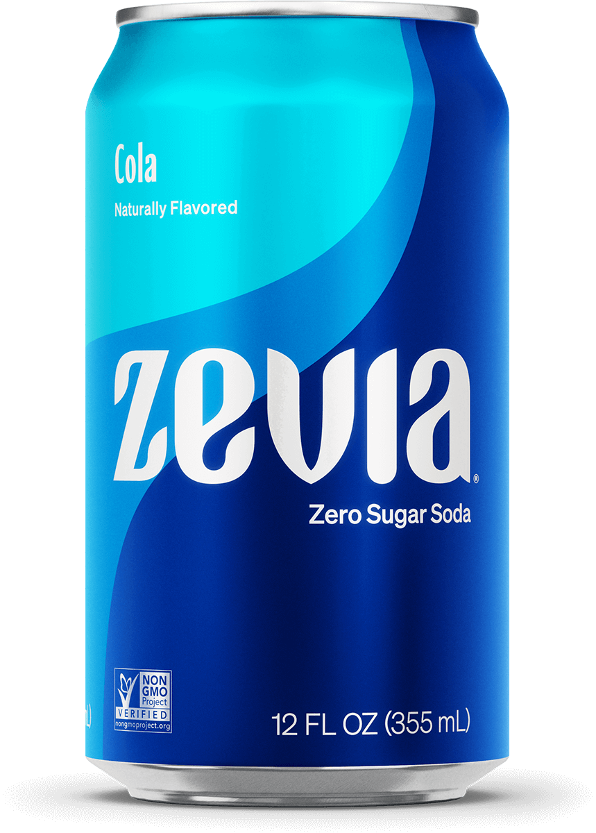 Cola zevia soda natural zero sugar zero calorie soda