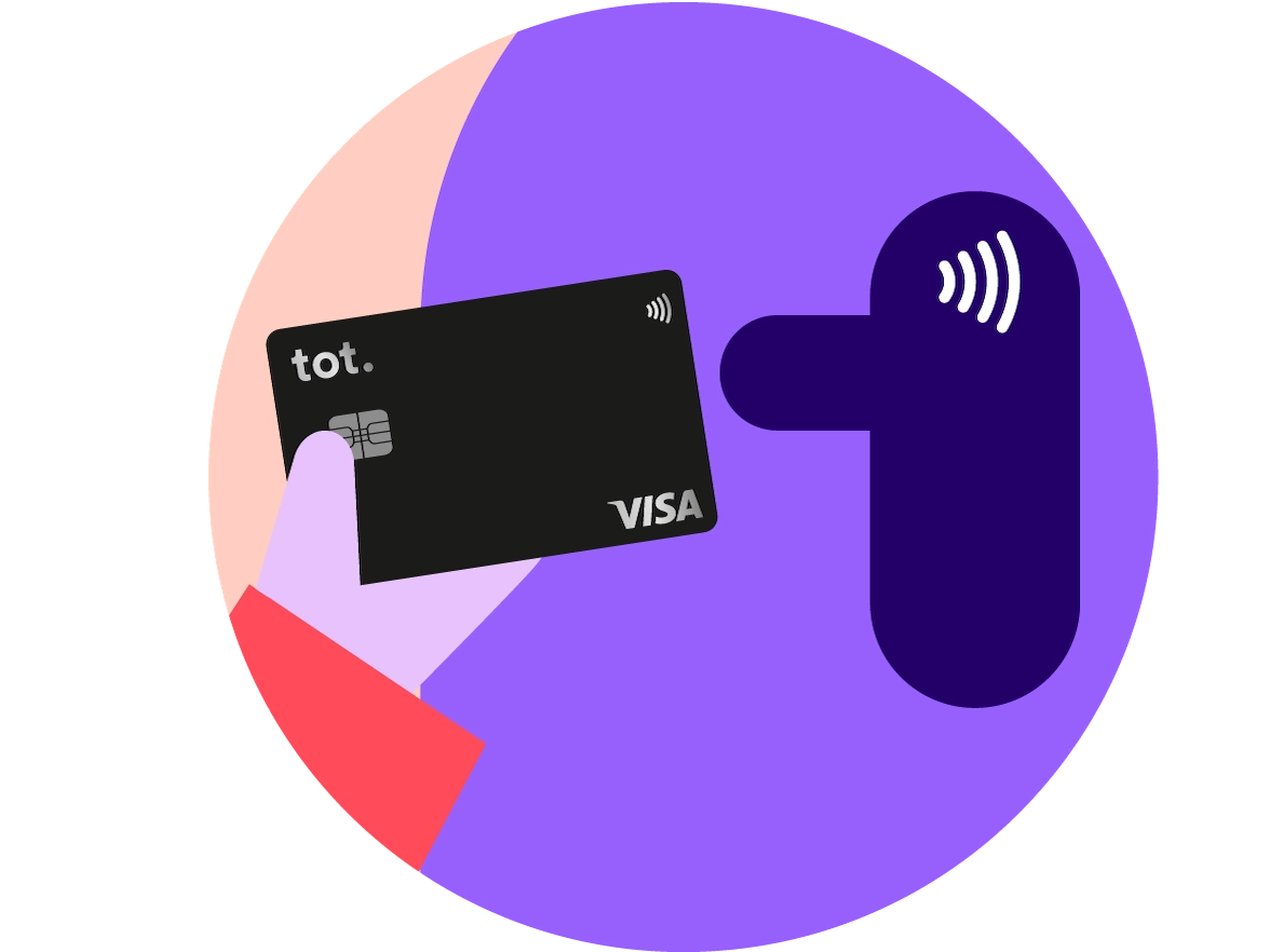 Paga ovunque nel mondo con la carta Visa Business di Tot, anche contactless, con Apple Pay o Google Pay.