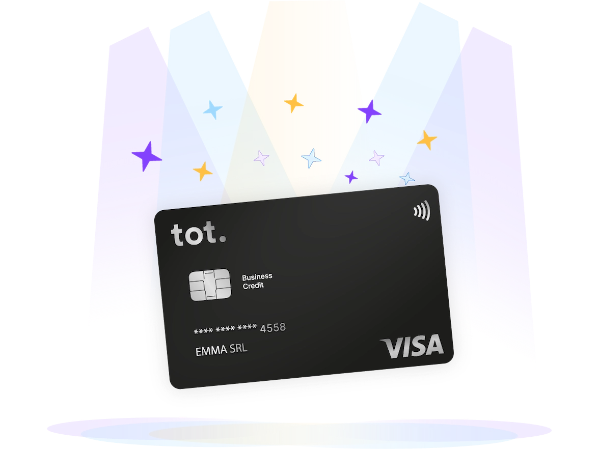 Con la carta Visa Business di Tot puoi fare acquisti di ogni tipo, per aiutare la tua azienda a crescere.