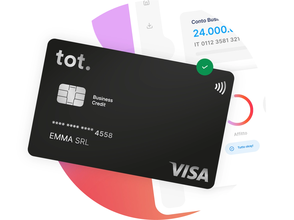 Paga i tuoi acquisti ovunque con la carta di credito Visa Business di Tot.
