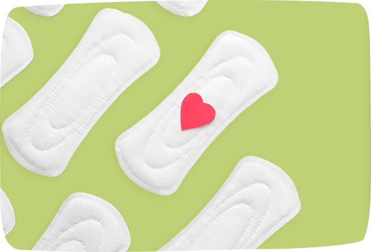 Toalla sanitaria durante la menstruación