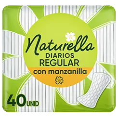 Naturella diarios regular manzanilla 40 unidades