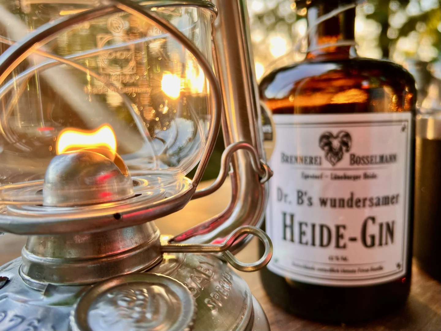 Zelt-Abenteuer Petrolium-Lampe Heide Gin