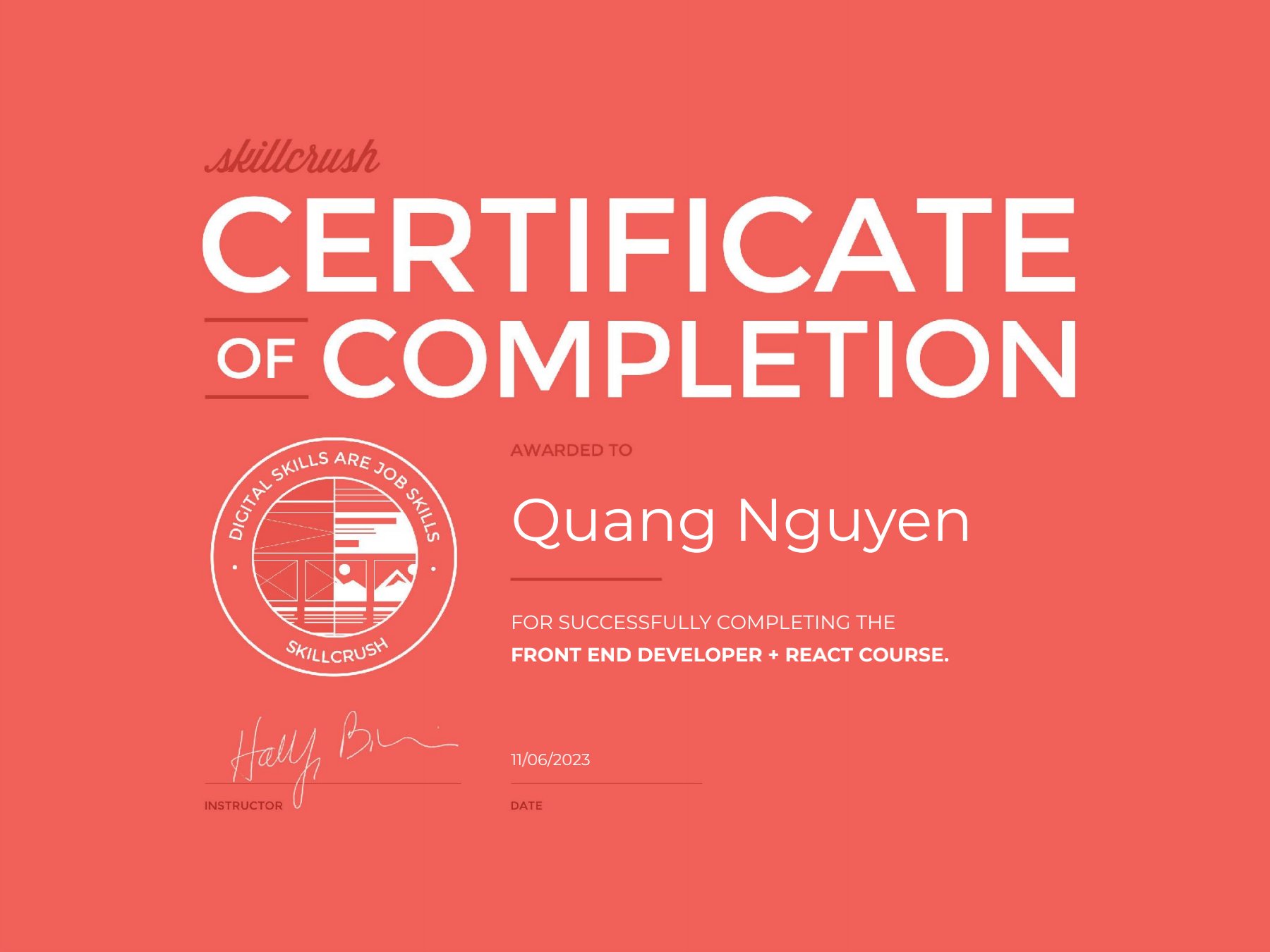 Frontend cert