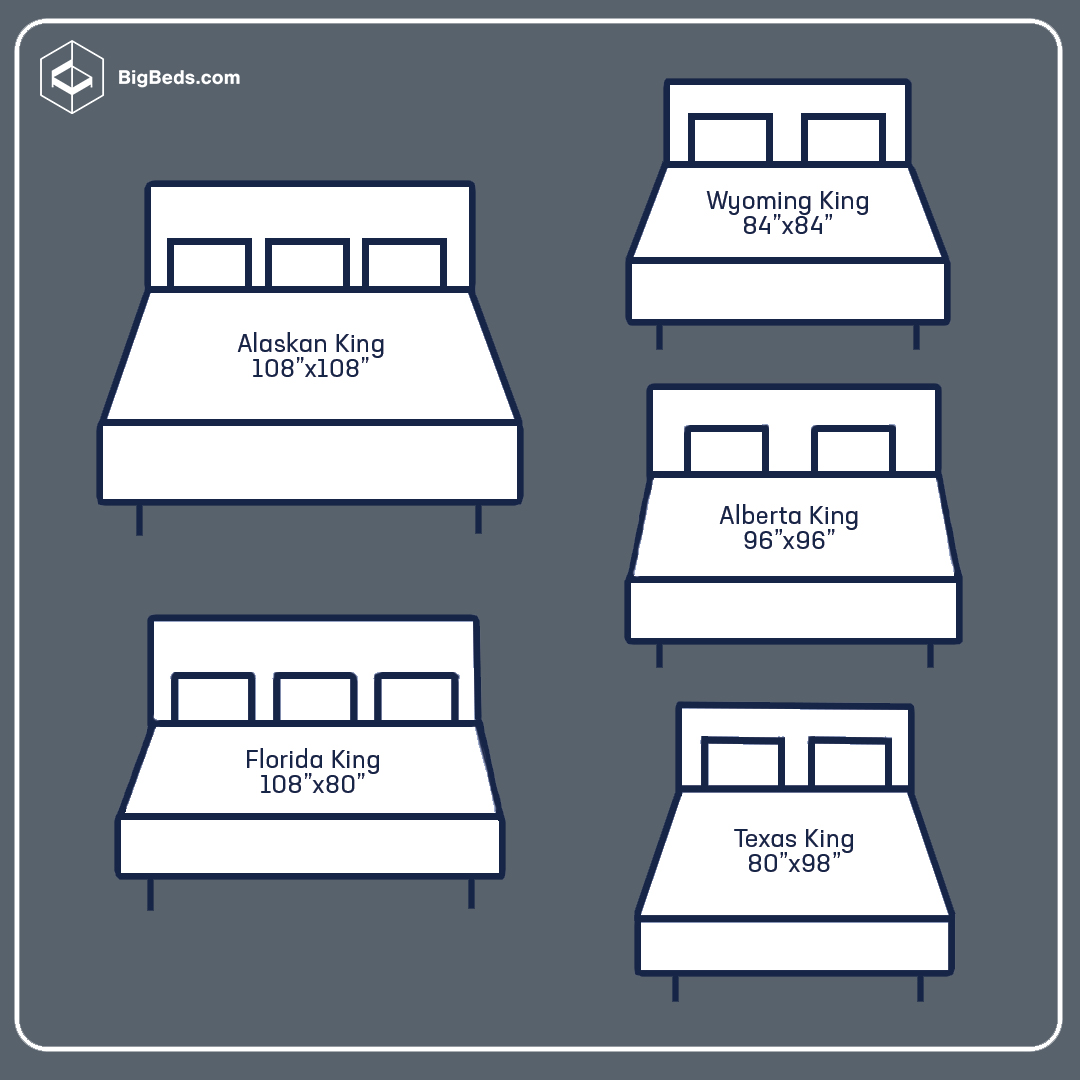 Big Bed Size Chart Infographic