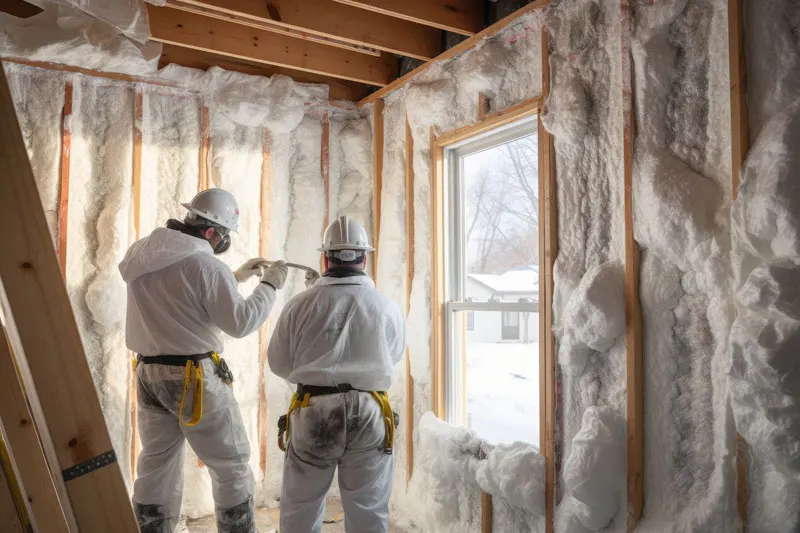 applying foam insulation