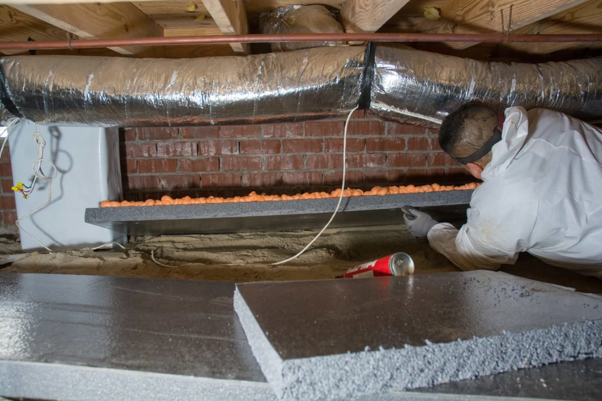 Installing crawl space process