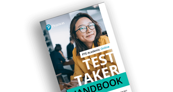 An image of the PTE Academic Online Test Taker Handbook PDF