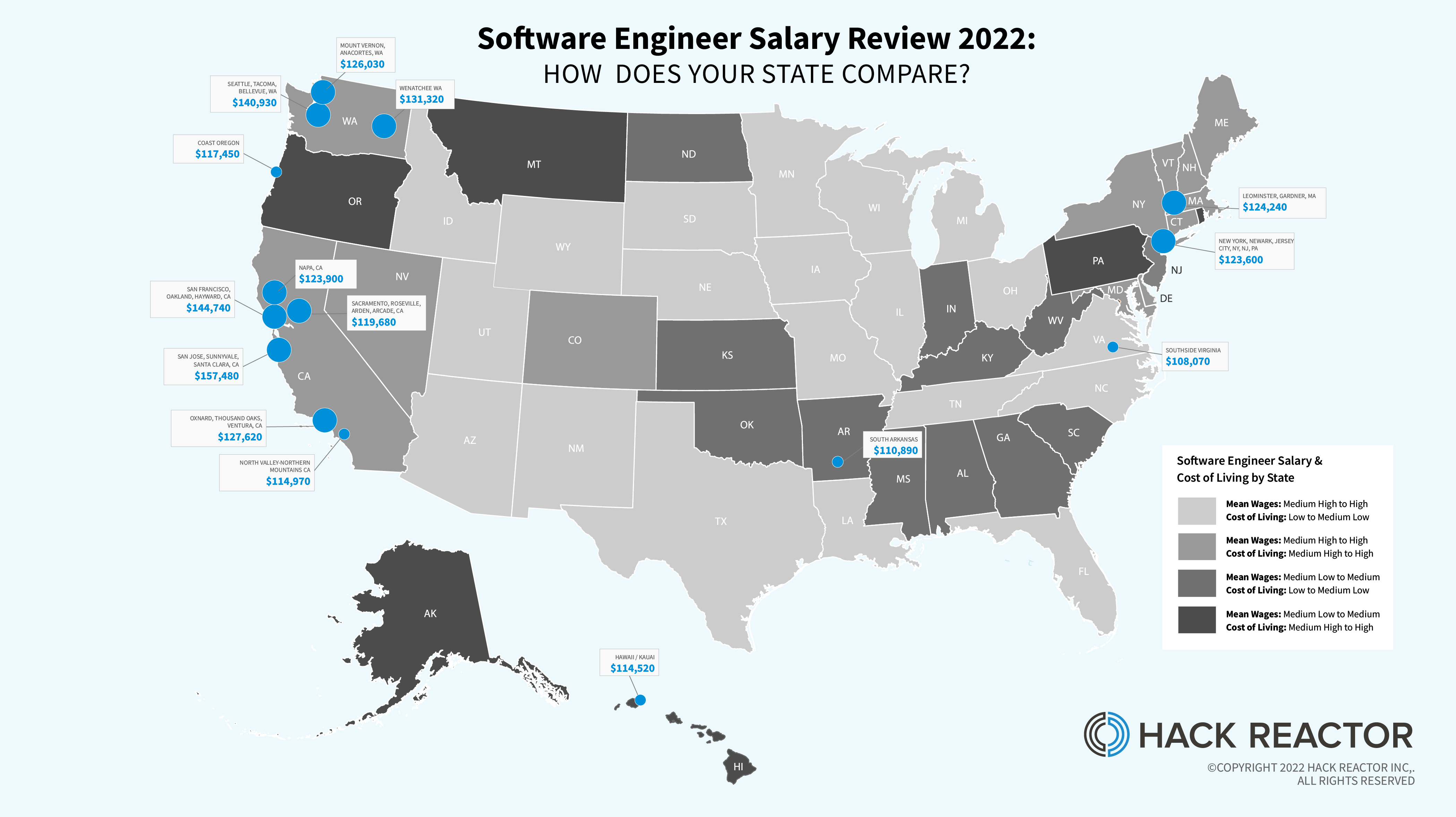 Software Engineer Salary Review 2022 Map