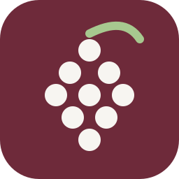 Croft app icon: grape cluster on wine red