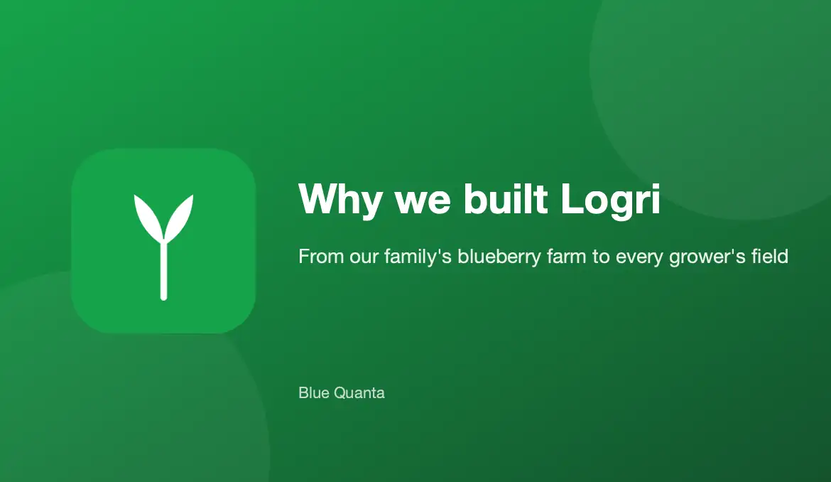 Logri icon on green with the title Why we built Logri