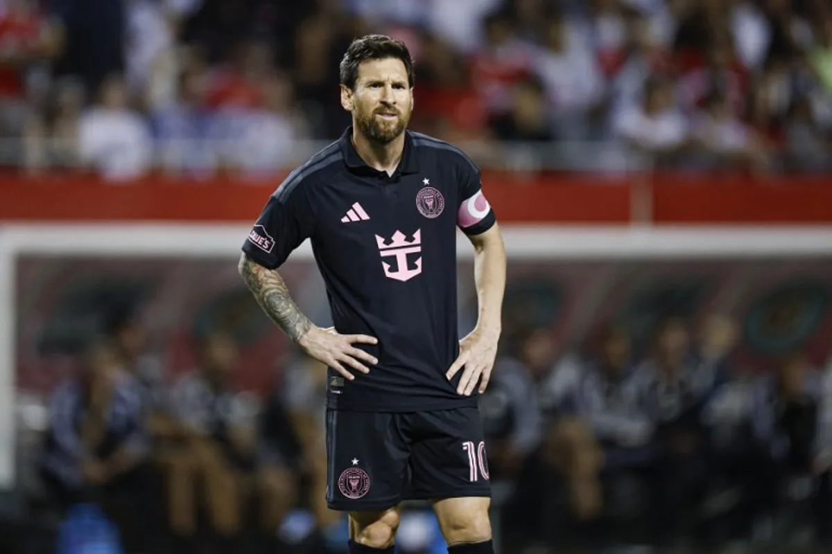 Inter Miami's Argentine forward #10 Lionel Messi looks on during a Major League Soccer (MLS) regular season football match between Inter Miami CF and Chicago Fire FC at Soldier Field in Chicago, Illinois, on September 9, 2026.   KAMIL KRZACZYNSKI / AFP