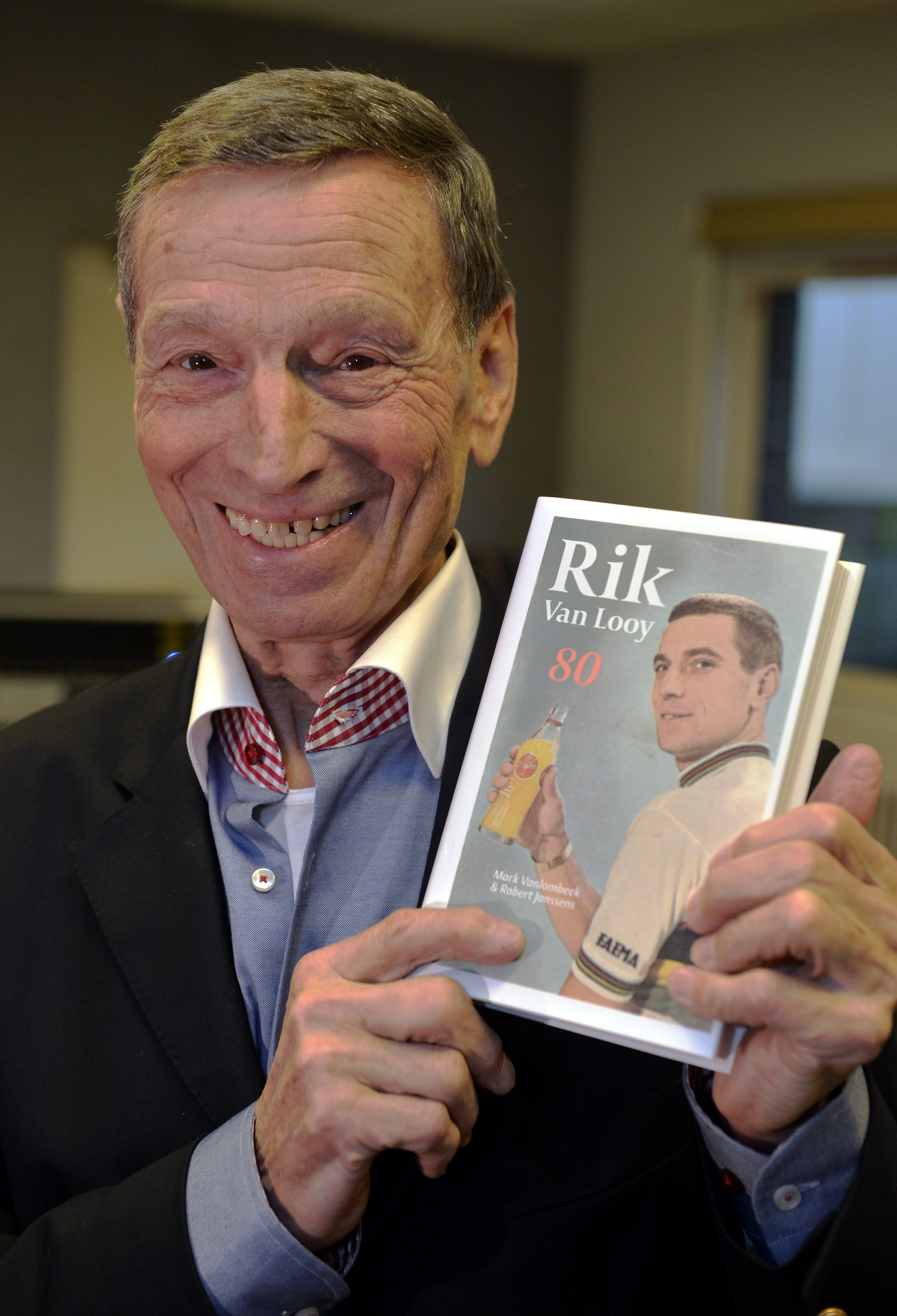 20131105 - HERENTALS, BELGIUM: Former Belgian cyclist Rik Van Looy pictured during the presentation of the book 'Rik Van Looy 80' on Belgian cycling champion Rik Van Looy, Tuesday 05 November 2013, in Herentals. BELGA PHOTO ERIC LALMAND