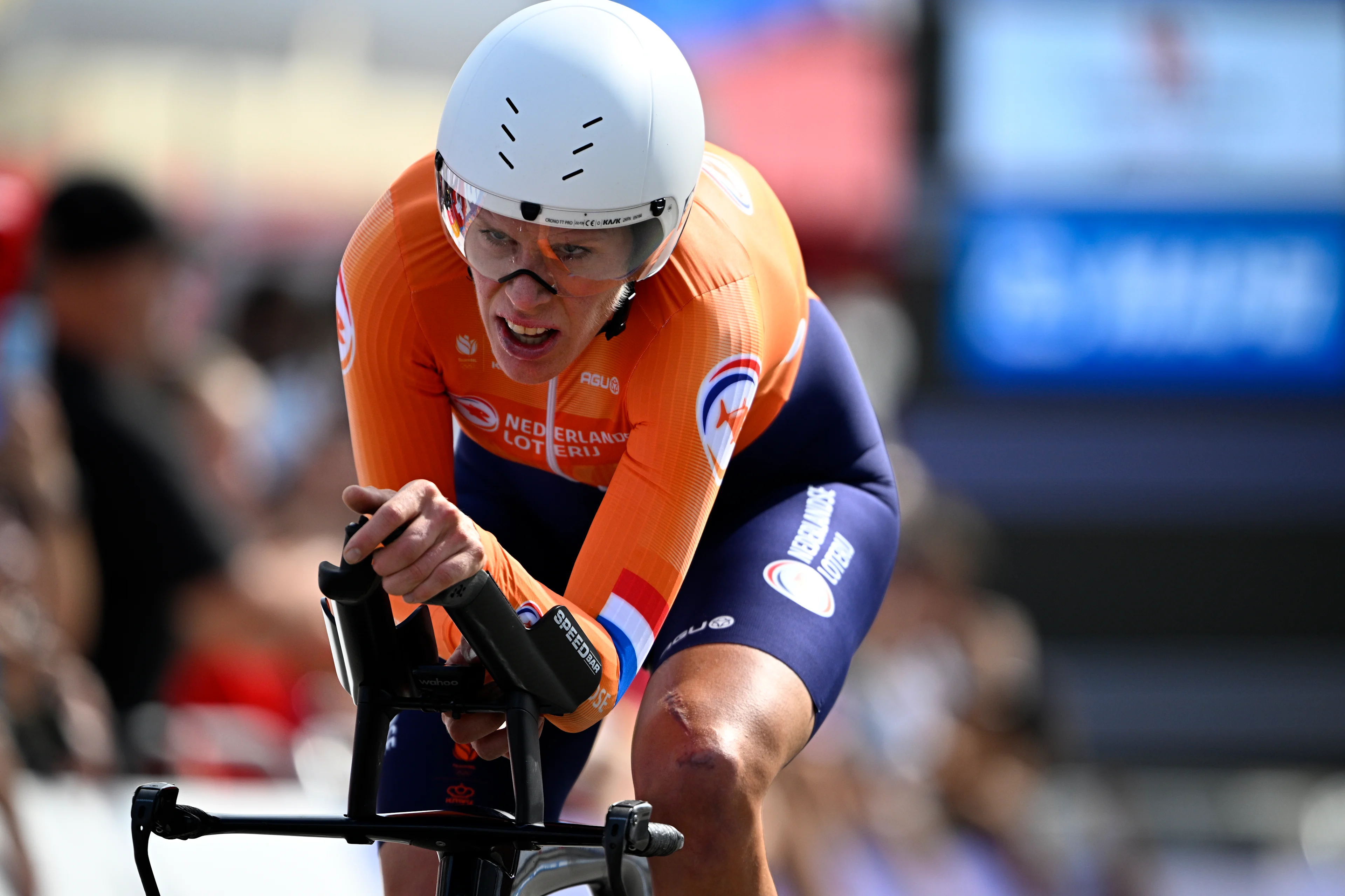 Dutch Ellen Van Dijk pictured in action during the women elite individual time trial race at the 2024 UCI Road and Para-Cycling Road World Championships, Sunday 22 September 2024, in Zurich, Switzerland. The Worlds are taking place from 21 to 29 September. BELGA PHOTO JASPER JACOBS