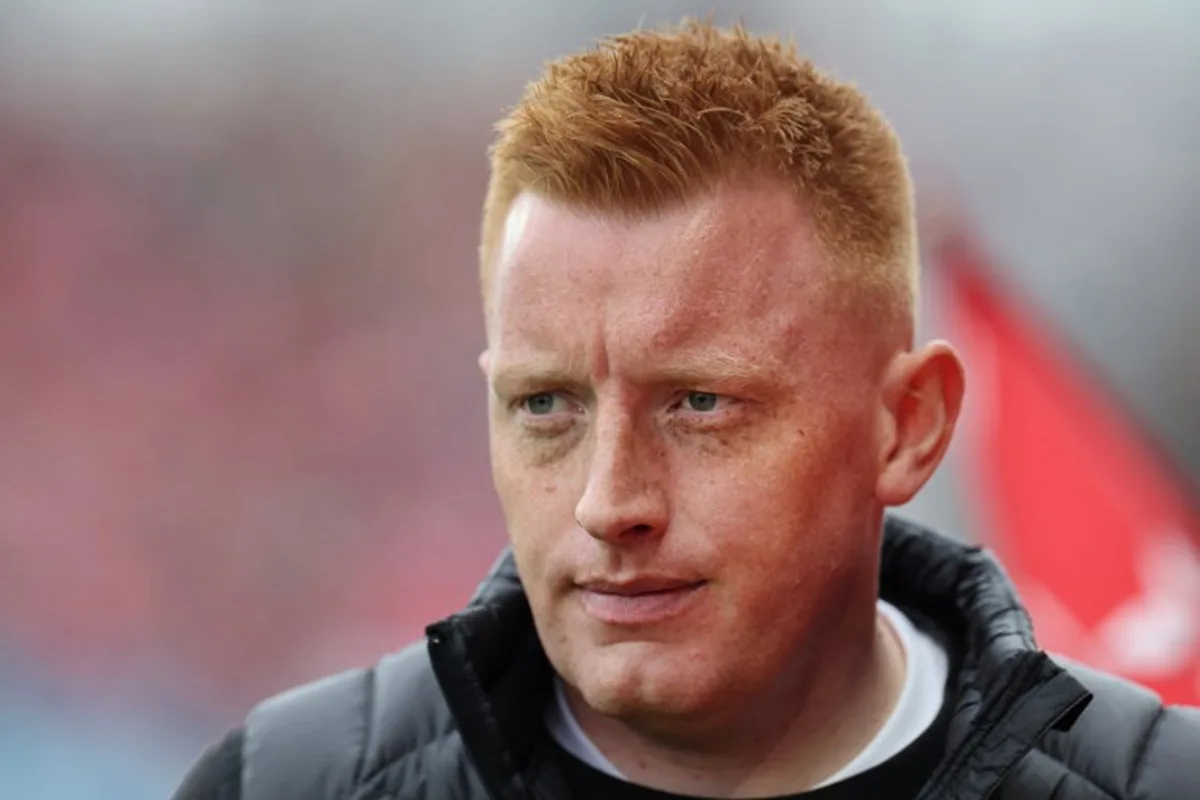 Lens' Belgian head coach Will Still looks on ahead of the French L1 football match between Stade Brestois 29 (Brest) and RC Lens at Stade Francis-Le Ble in Brest, western France on April 20, 2025. Fred TANNEAU / AFP