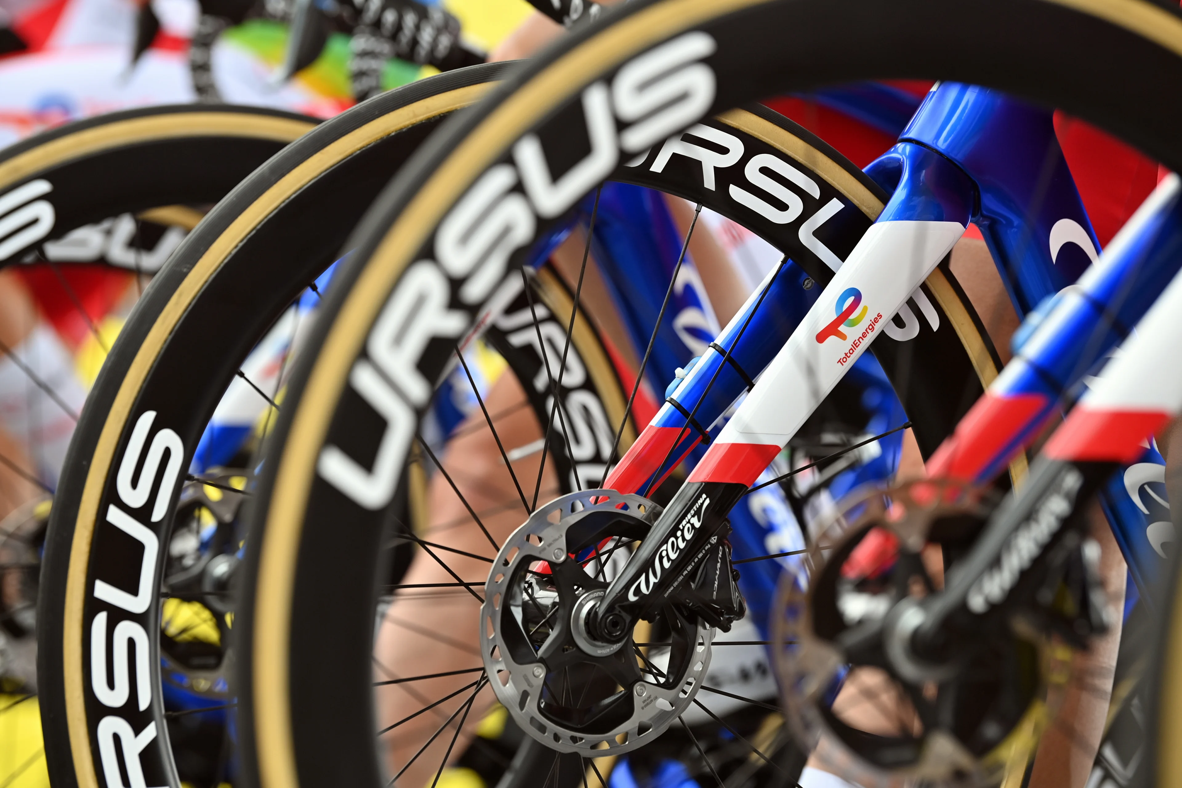 Illustration picture shows Ursus wheels pictured at the start of the second stage of the 108th edition of the Tour de France cycling race,  183,5km from Perros-Guirec to Mur-de-Bretagne Guerledan, France, Sunday 27 June 2021. This year's Tour de France takes place from 26 June to 18 July 2021. BELGA PHOTO POOL