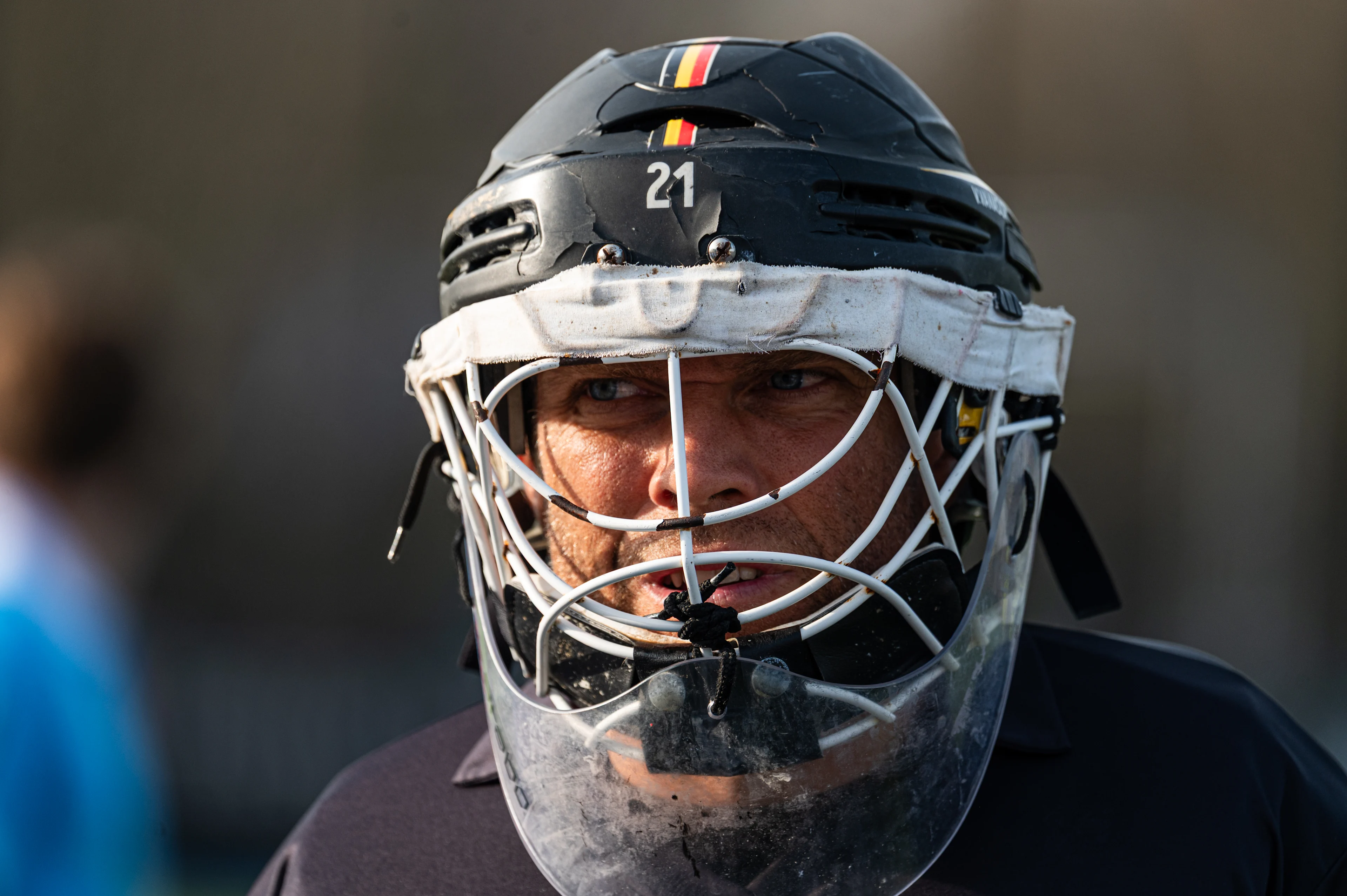Oree's goalkeeper Vincent Vanasch pictured during a hockey game between Braxgata and Royal Oree, Sunday 08 March 2026 in Boom, on day 13 of the Belgian first division hockey championship. BELGA PHOTO EMILE WINDAL