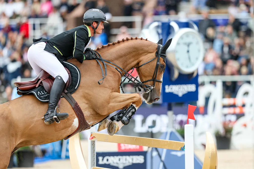 ATTENTION EDITORS - HANDOUT PICTURES - EDITORIAL USE ONLY - MANDATORY CREDIT 'LONGINES GLOBAL CHAMPIONS TOUR' Handout pictures released on Sunday 30 June 2024, by Longines Global Champions Tour shows Olivier Philippaerts and his horse H&M Miro in action at their equestrian event in Stockholm, Sweden. *** Belga and Belga Editorial Board decline all responsibility regarding the content of this picture. *** BELGA PHOTO HAND OUT LONGINES GLOBAL CHAMPIONS TOUR