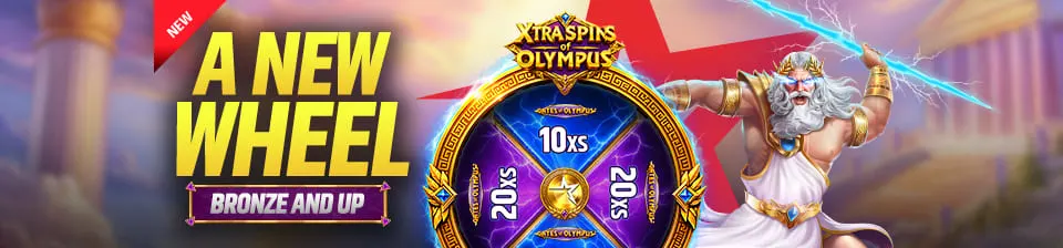 New at Starcasino: Xtra Spins of Olympus Wheel. Available every Wednesday between 16:00 and 21:00!