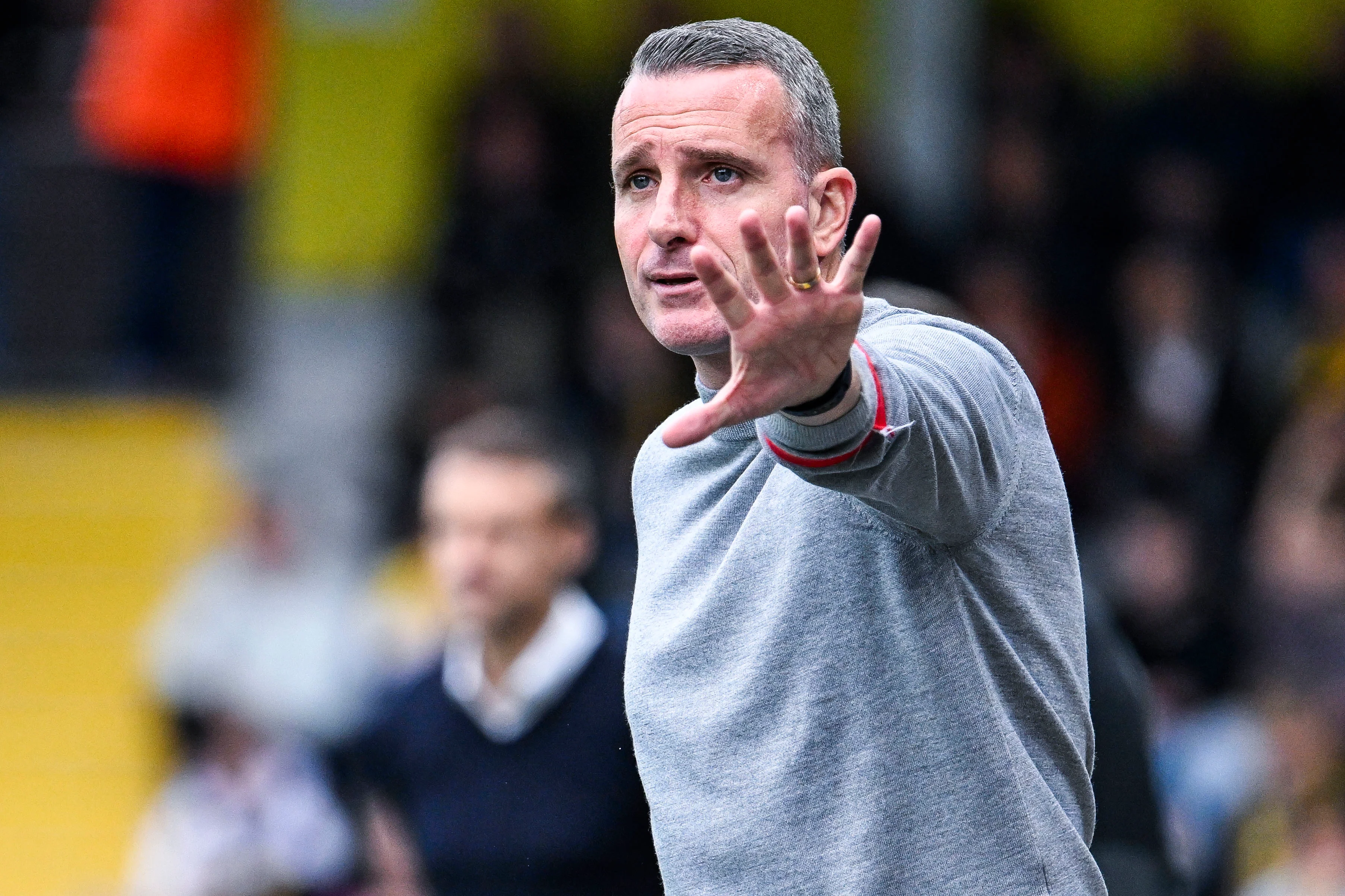 Club's head coach Nicky Hayen pictured during a soccer match between KVC Westerlo and Club Brugge, Saturday 19 October 2024 in Westerlo, on day 11 of the 2024-2025 'Jupiler Pro League' first division of the Belgian championship. BELGA PHOTO TOM GOYVAERTS