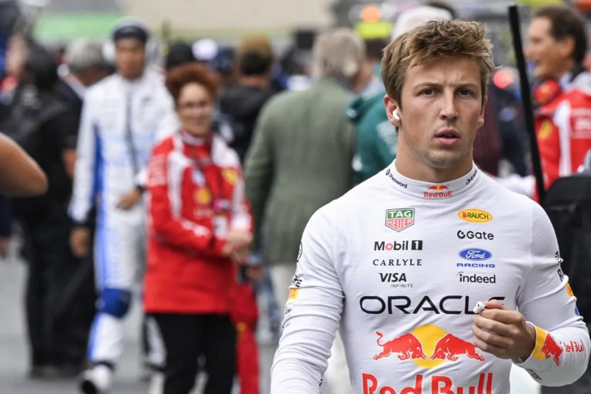 Red Bull Racing's New Zealand driver Liam Lawson walks ahead of the Formula One Dutch Grand Prix at The Circuit Zandvoort, western Netherlands, on August 23, 2026. JOHN THYS / AFP