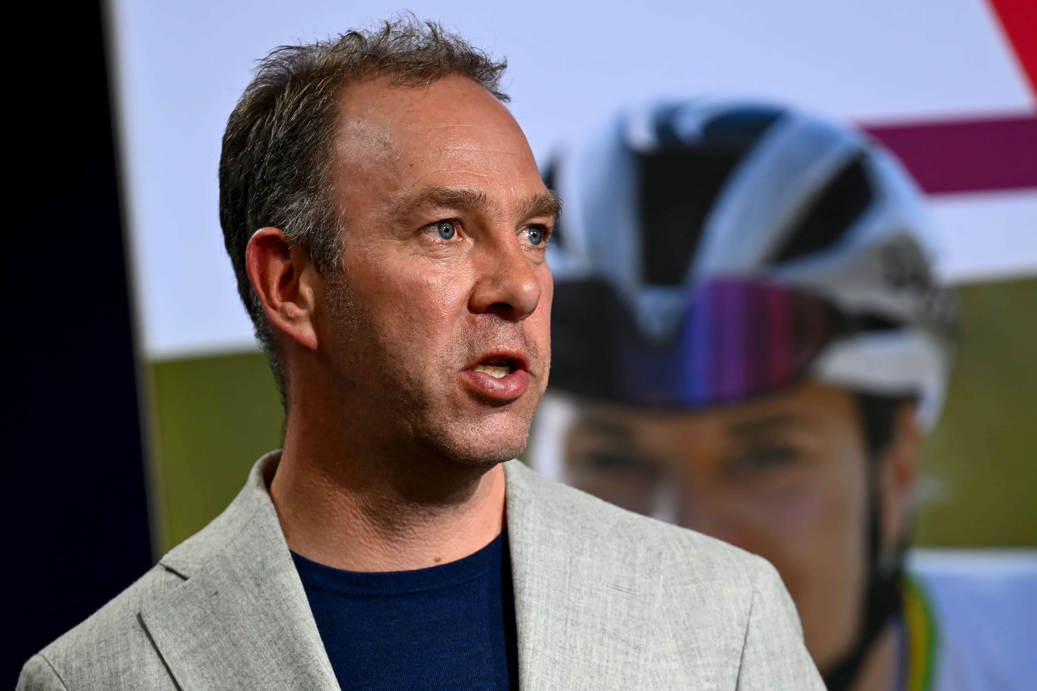 SD Worx - Protime sports director Danny Stam pictured during the team presentation of the SD Worx-Protime cycling team, Monday 22 January 2024 in Mechelen. BELGA PHOTO DIRK WAEM