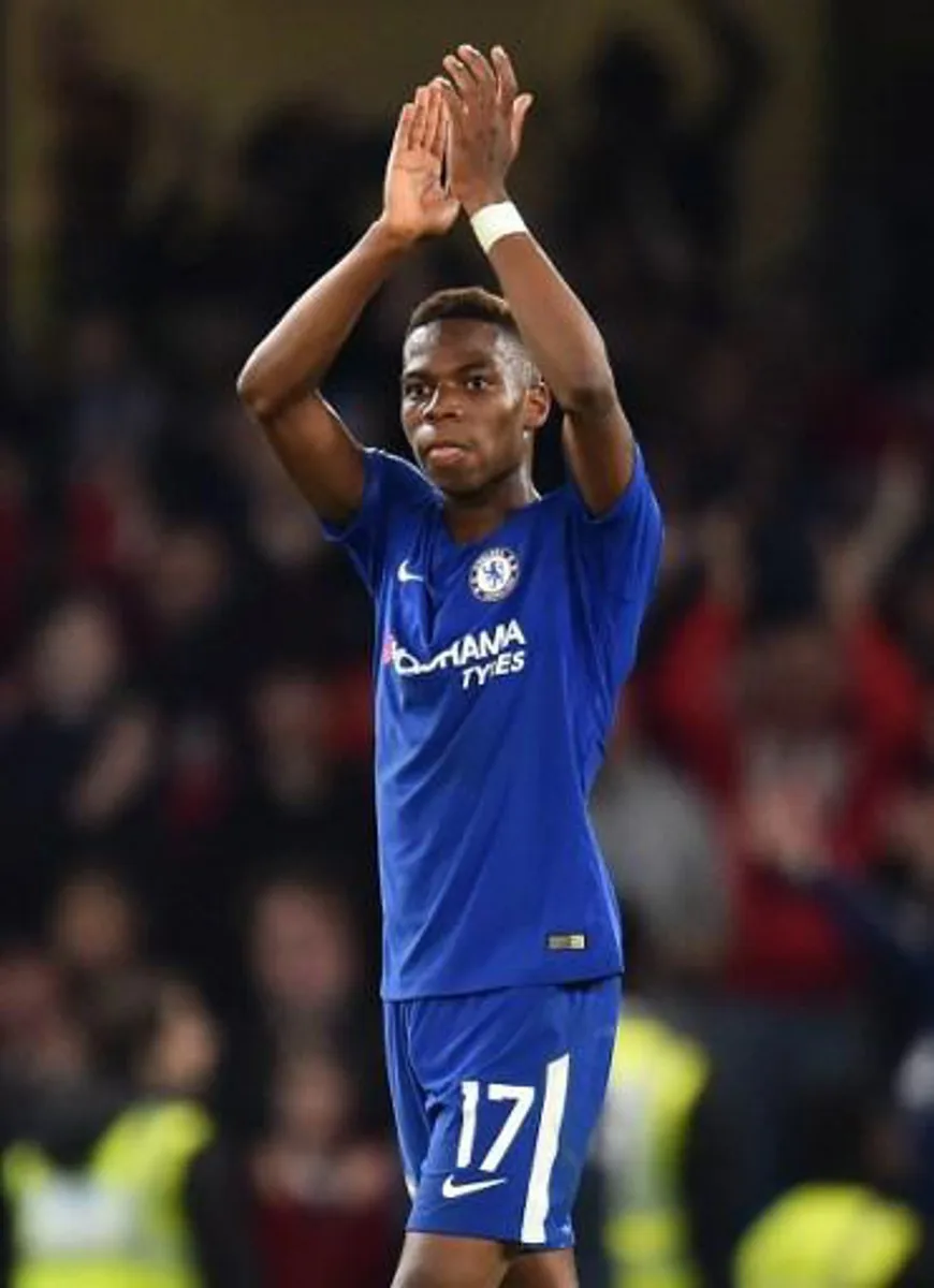 Chelsea's Belgian midfielder Charly Musonda applauds the fans following the English League Cup third round football match between Chelsea and Nottingham Forest at Stamford Bridge in London on September 20, 2017. Chelsea won the match 5-1. Glyn KIRK / AFP RESTRICTED TO EDITORIAL USE. No use with unauthorized audio, video, data, fixture lists, club/league logos or 'live' services. Online in-match use limited to 75 images, no video emulation. No use in betting, games or single club/league/player publications.