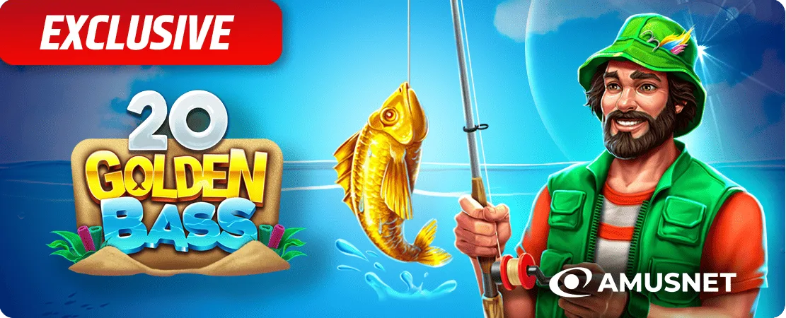🎣 20 Golden Bass by Amusnet - Only at Starcasino