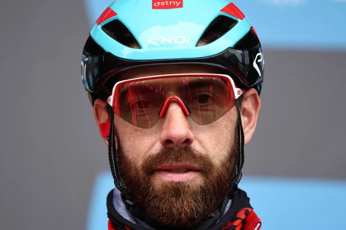 Lotto DSTNY's Belgian rider Thomas De Gendt looks on prior to the start 4th stage of the 81st Paris - Nice cycling race, 165 km between Saint-Amand-Montrond and La Loge des Gardes, on March 8, 2023.  ANNE-CHRISTINE POUJOULAT / AFP