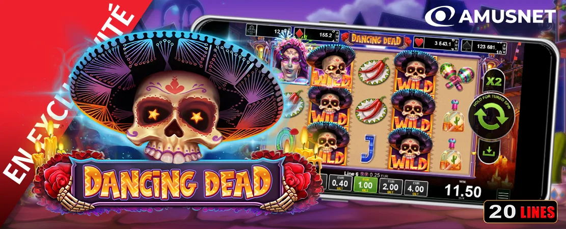 🎶 En exclusivité sur Starcasino 💀! Dancing Dead d'Amusnet