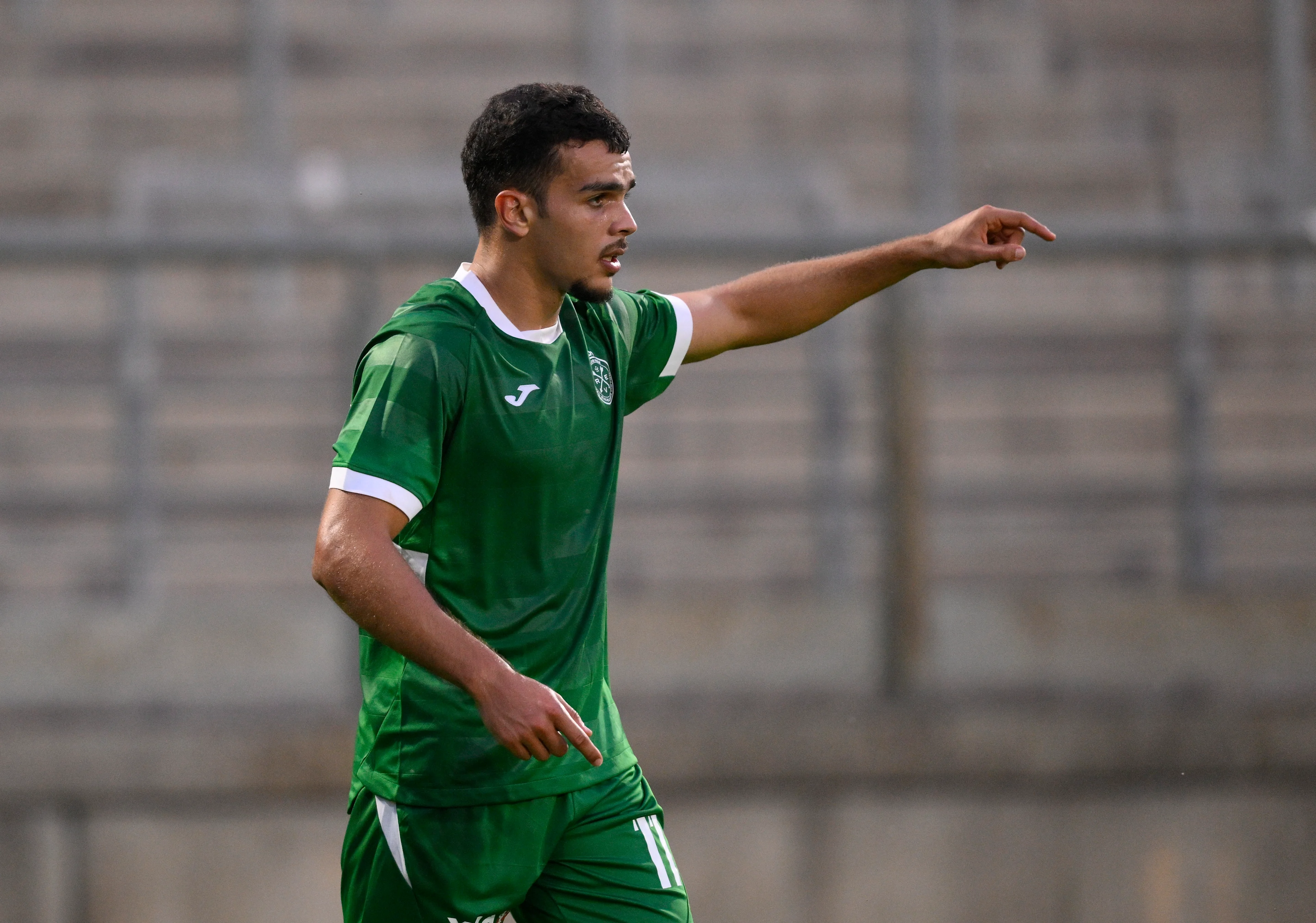 Virton's Abdelsamad Hachem celebrates after scoring during a soccer match between Royal Excelsior Virton and K Lierse SK, Saturday 15 August 2026 in Virton, on day 1 of the 2026-2027 'Challenger Pro League' second highest ivision of the Belgian championship. BELGA PHOTO JOHN THYS